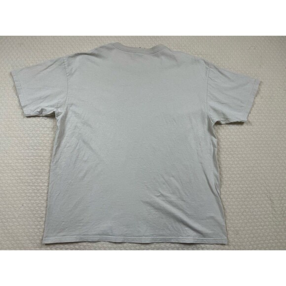 90s Calvin Klein Ride Hard Shirt Short Sleeve Tee Motorcycle | Cream | Size XL - Picture 7 of 10